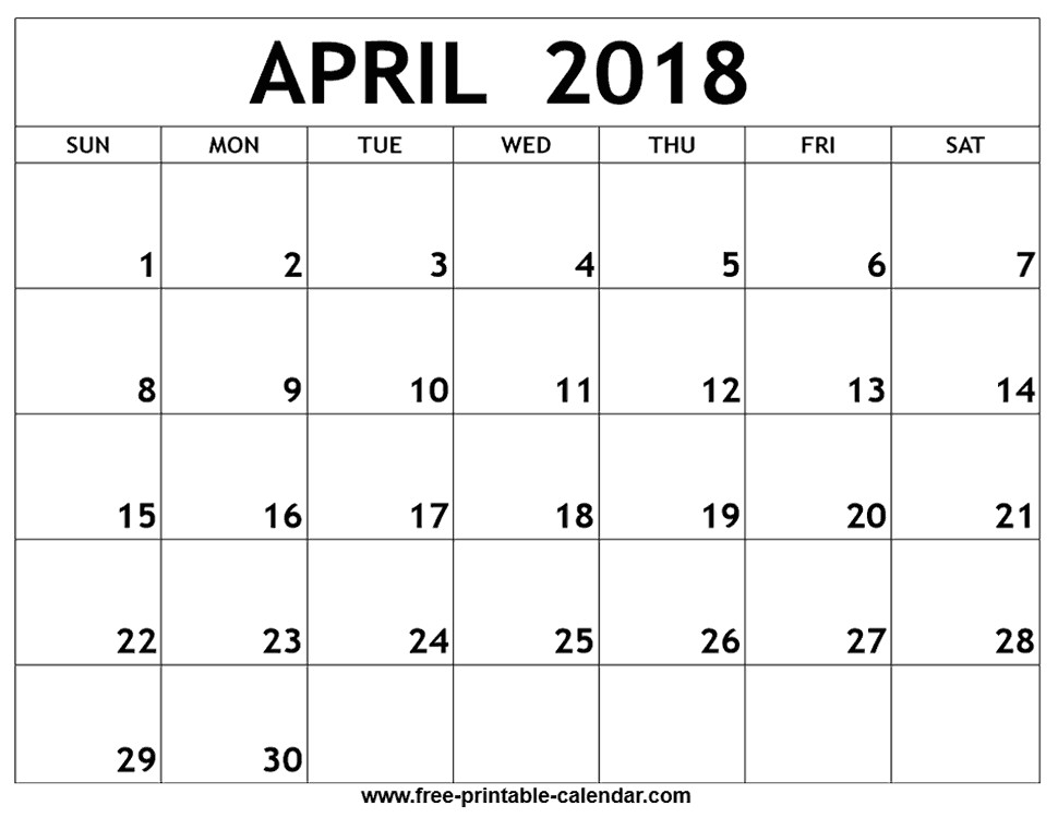 2018 printable calendars templates free