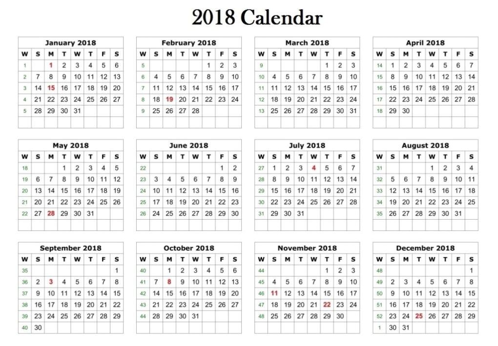 Cd Calendar Template 2018 2018 Calendar Printable Template