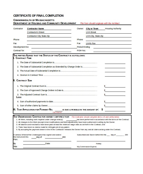 Certificate Of Final Completion Template Certificate Of Completion 25 Free Word Pdf Psd