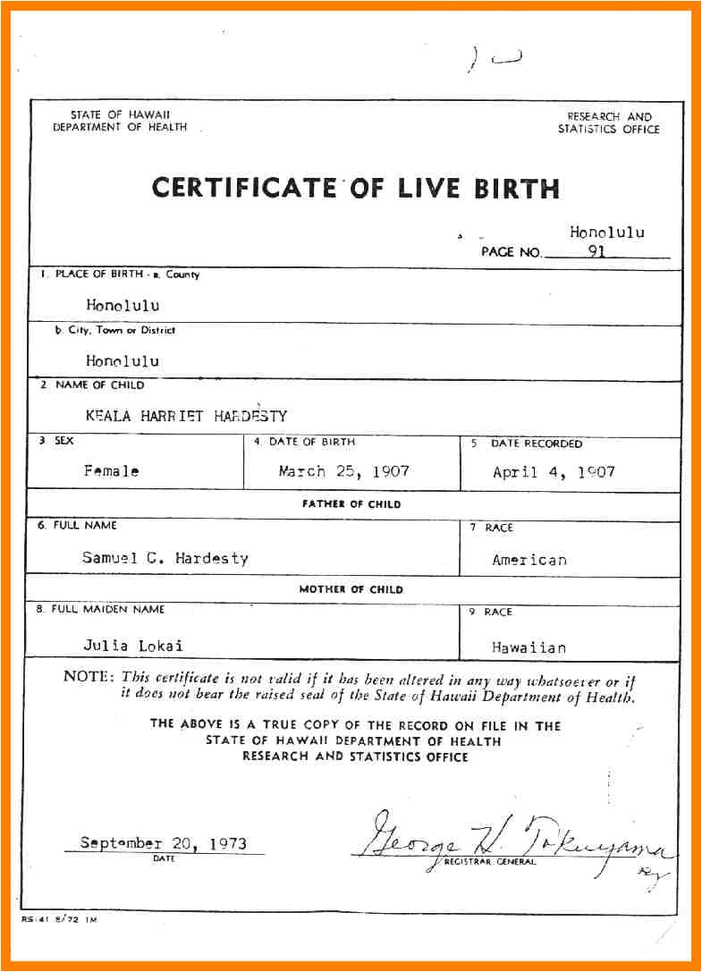 Certificate Of Live Birth Template Birth Certificate Template Template Trakore Document