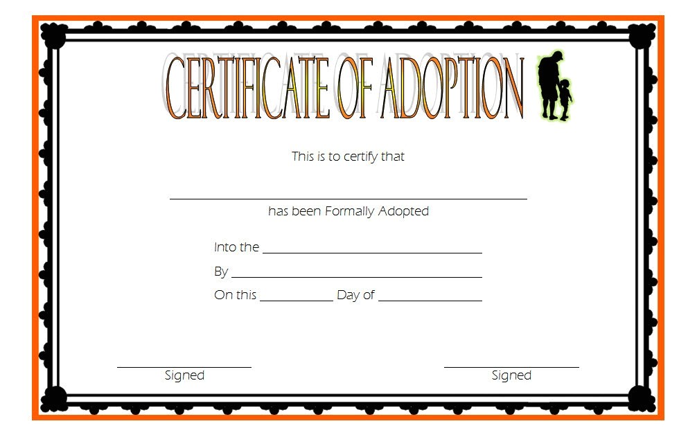 adoption certificate template 9