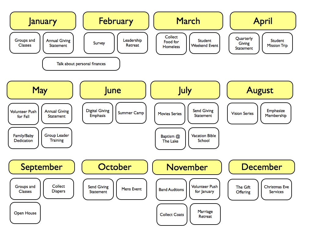 church calendar templates