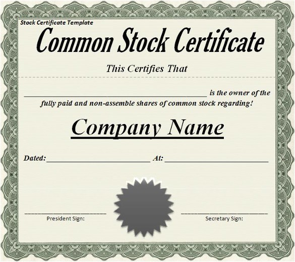Company Stock Certificate Template 21 Share Stock Certificate Templates Psd Vector Eps