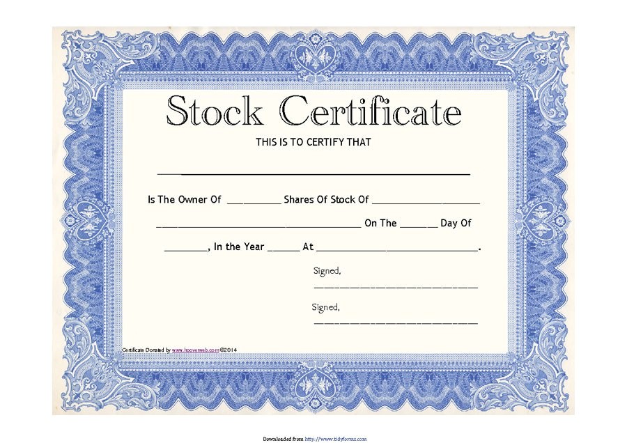 13 formatted stock certificate templates