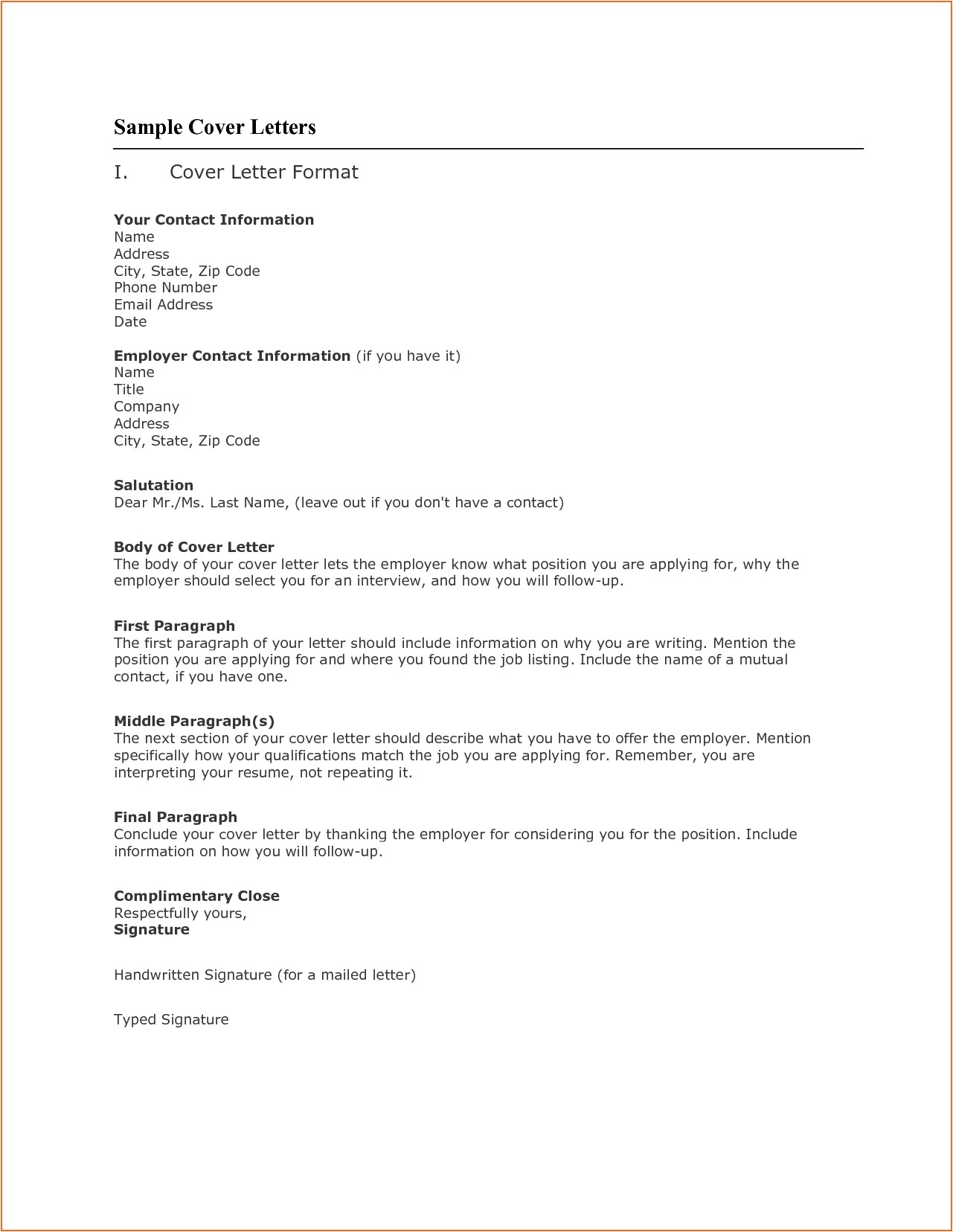 8 cover letter job application