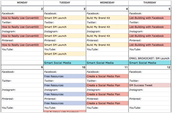 how to create a social media calendar a template for marketers