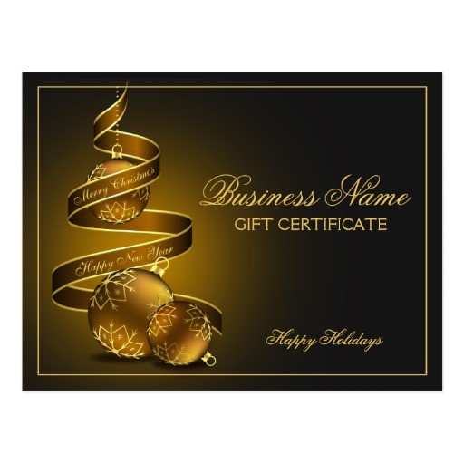 personalized christmas gift certificate template postcard 239555028027165183