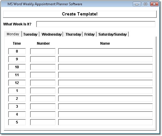 appointment calendar templates to customize