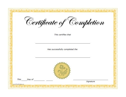 custom certificate of completion