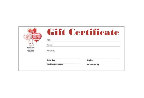 homemade gift certificate