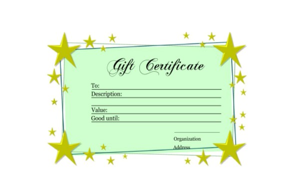 sample homemade gift certificate