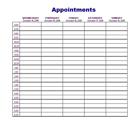 Doctor Appointment Calendar Template 21 Appointment Schedule Templates Doc Pdf Free