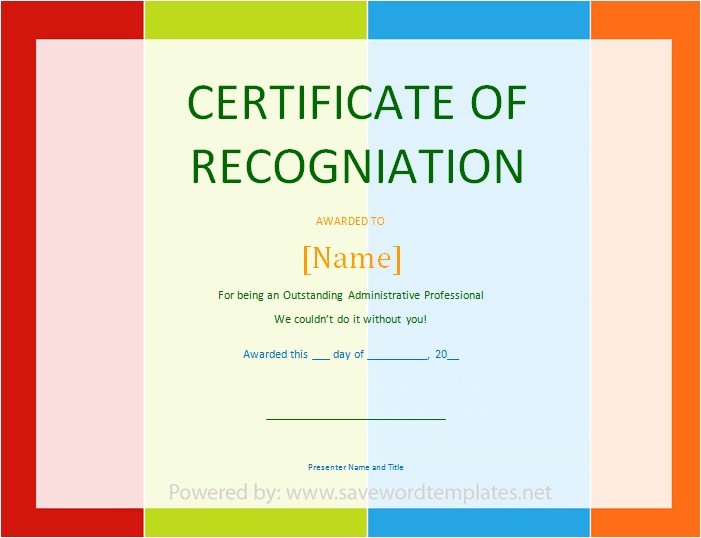 post certificate of recognition template 121332