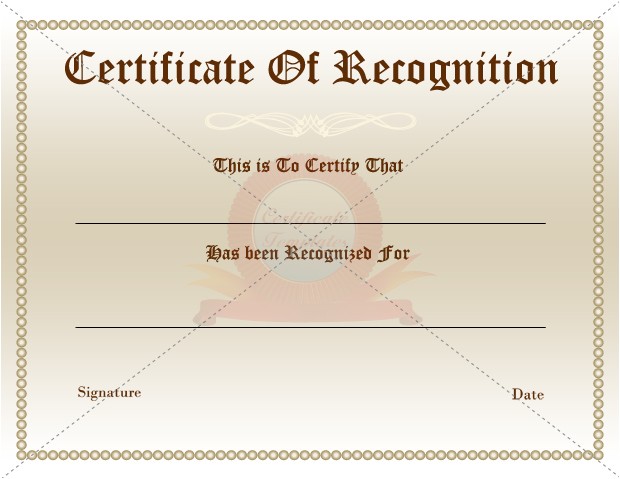 certificate of appreciation or recognition award template samples for employee