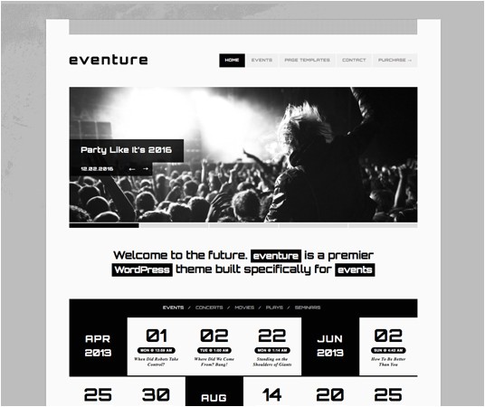 20 beautiful events production website templates themes