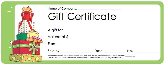 gift certificate template free fill in