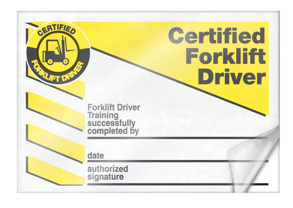 Forklift Certification Wallet Card Template Free forklift Certification Cards Lkc230