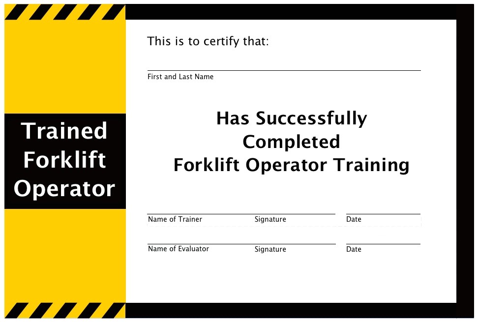 forklift certification