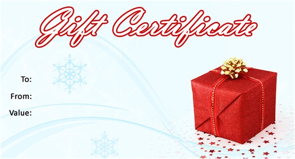 christmas gift certificate template