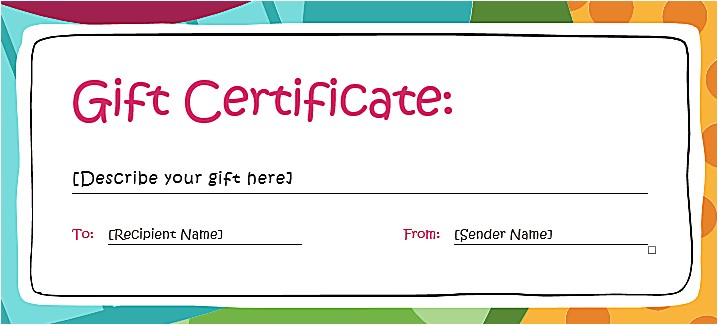 Free Printable Gift Certificate Templates Online Blank Gift Certificate Template Word Printable Calendar