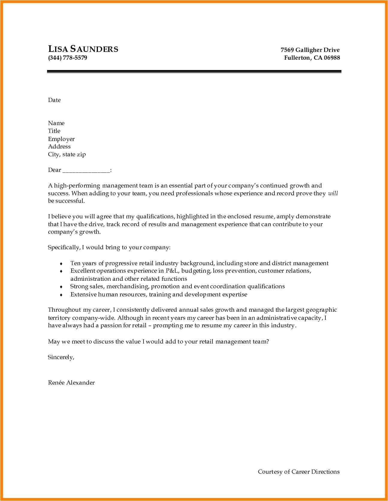 free cover letter format