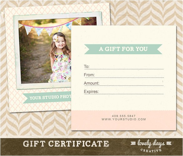 photography gift certificate template