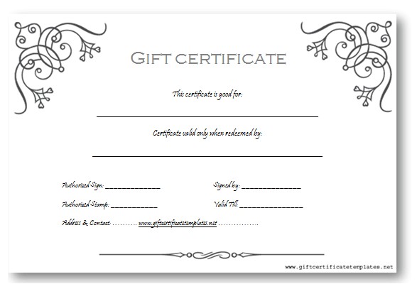 art business gift certificate template