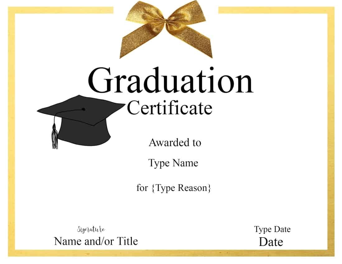 graduation certificate