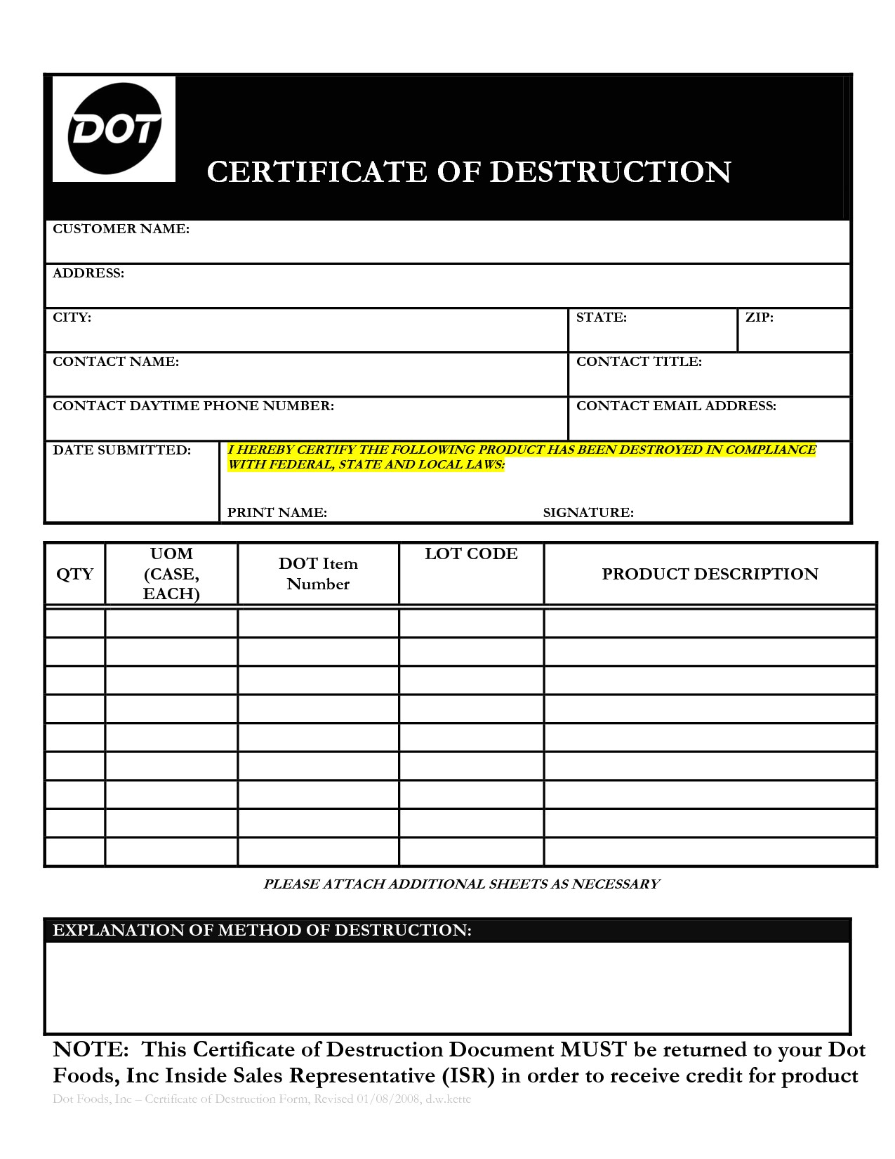 best solutions of shredding certificate of destruction sample with additional certificate of data destruction template choice image templates