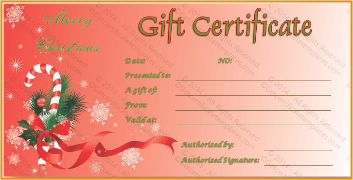 christmas gift certificate template free download