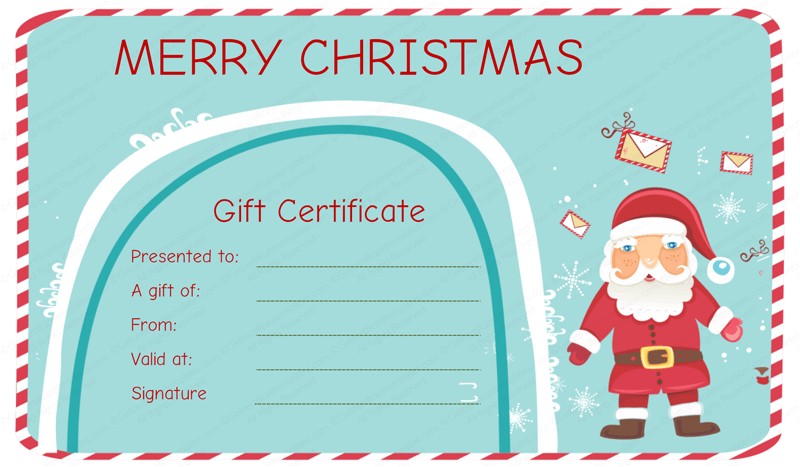 homemade christmas gift certificates templates