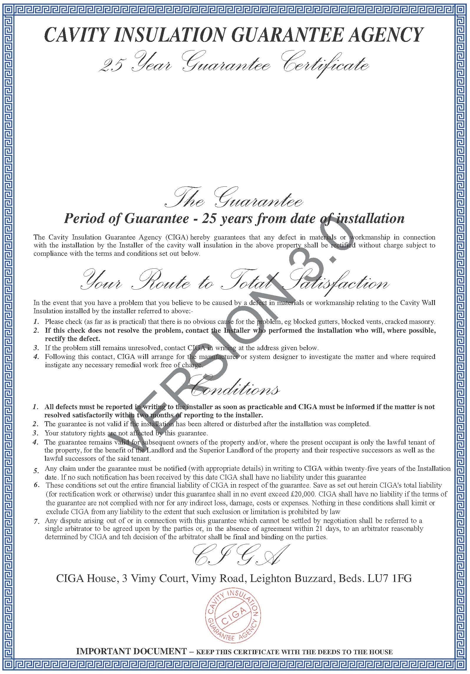 building completion certificate sample