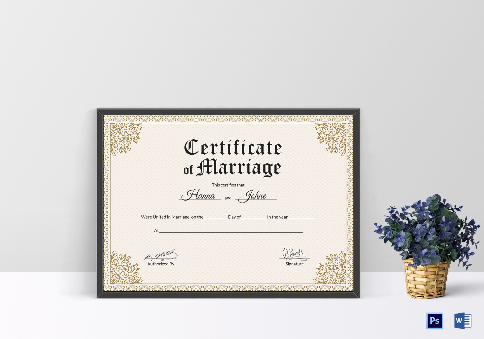 keepsake marriage certificate