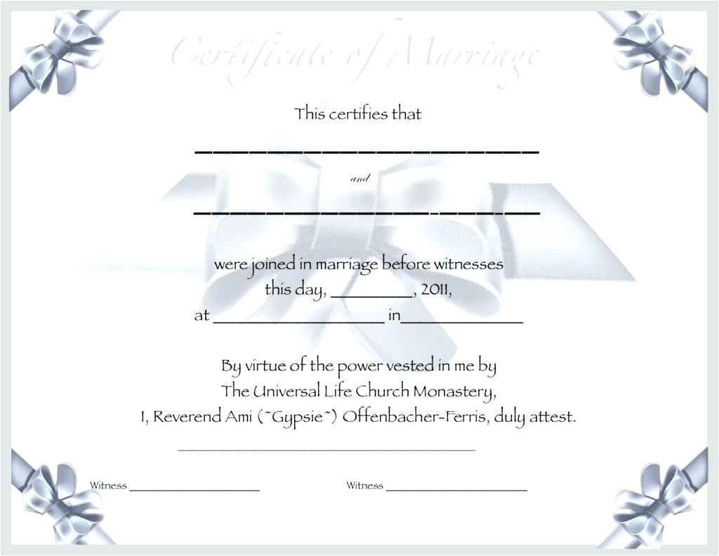keepsake marriage certificate template