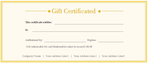 make your own gift certificate template free