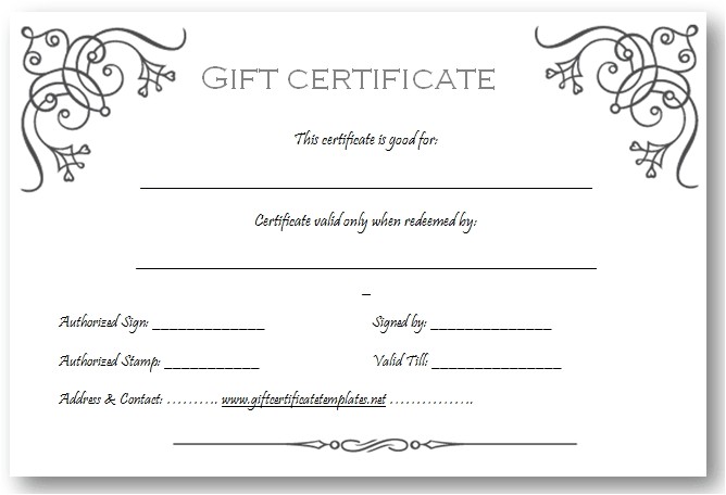 make your own gift certificate template free