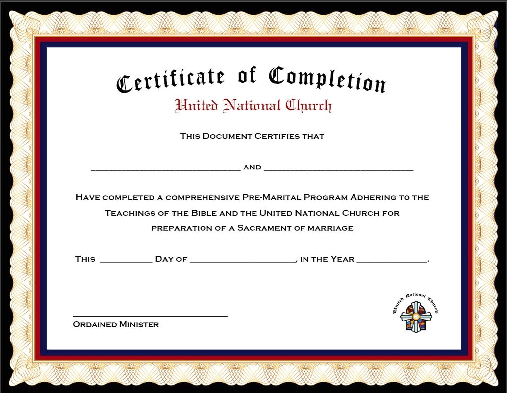 marriage 20counseling 20certificate 20of 20completion 20template