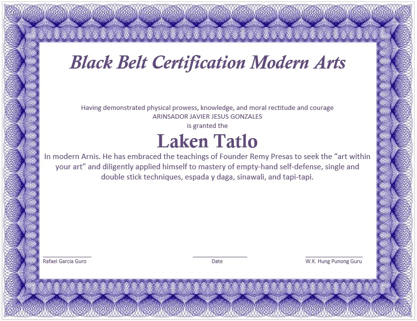 martial arts certificate certificate templates printable