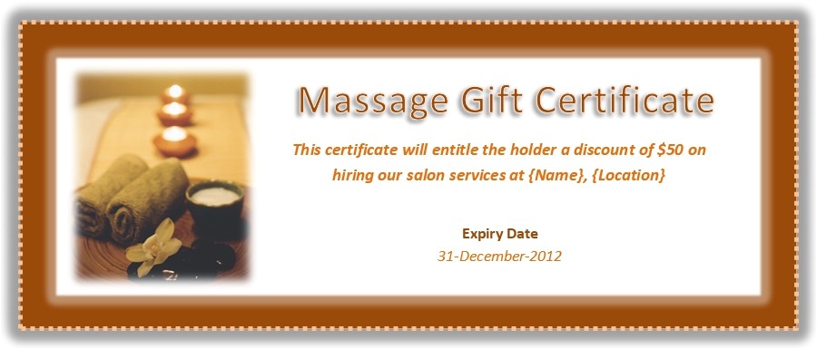 free massage gift certificate template
