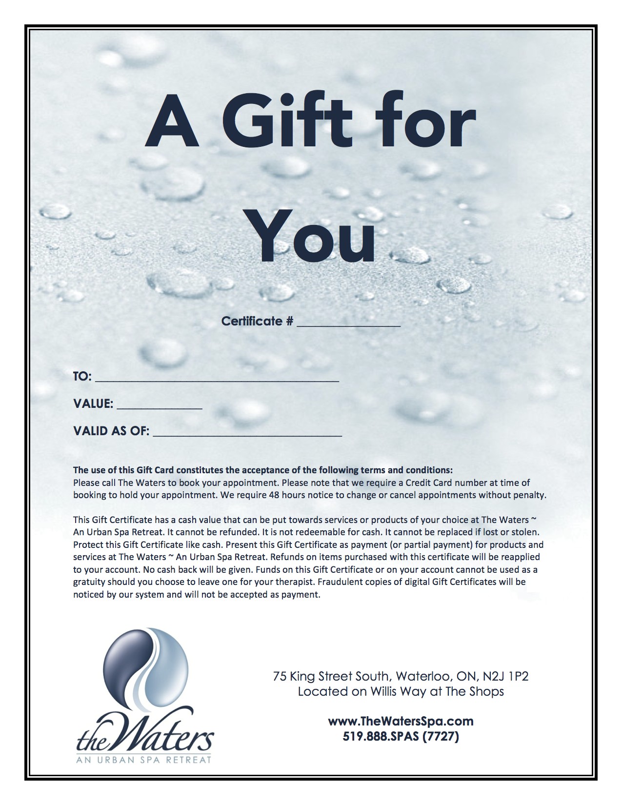 email gift certificate