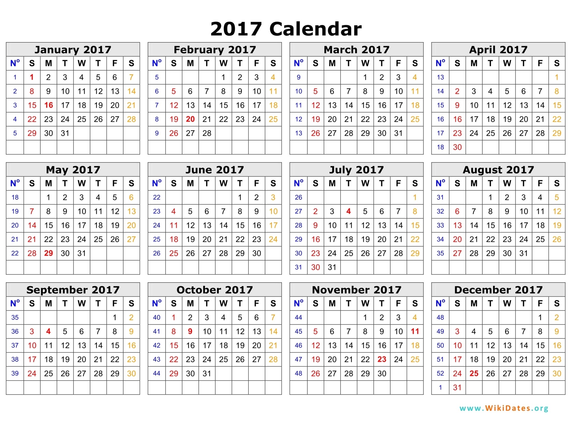 2017 calendar template 2 1163