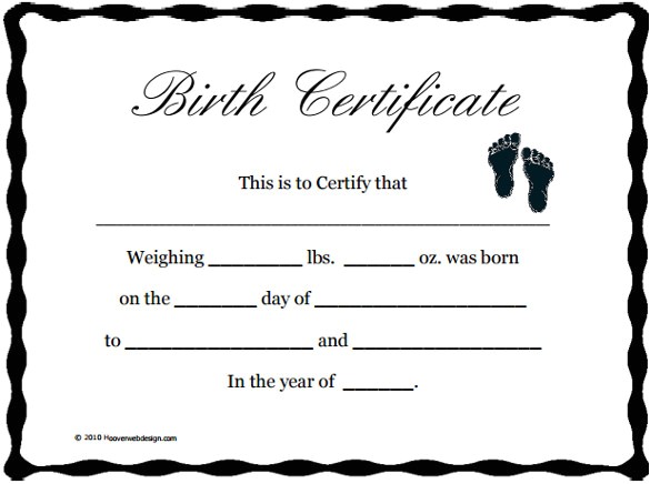 Printable Birth Certificate Template Birth Certificate Template 44 Free Word Pdf Psd