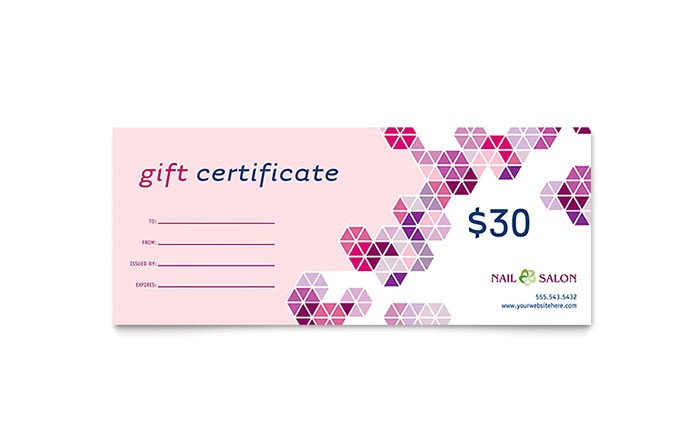 nail salon gift certificate templates gb0582601d