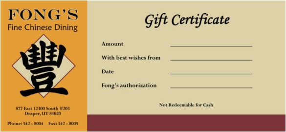 Restaurant Gift Certificate Template Free Download 20 Restaurant Gift Certificate Templates Free Sample