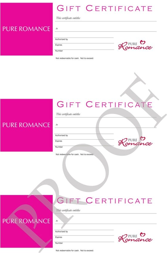pure romance gift certificates digital