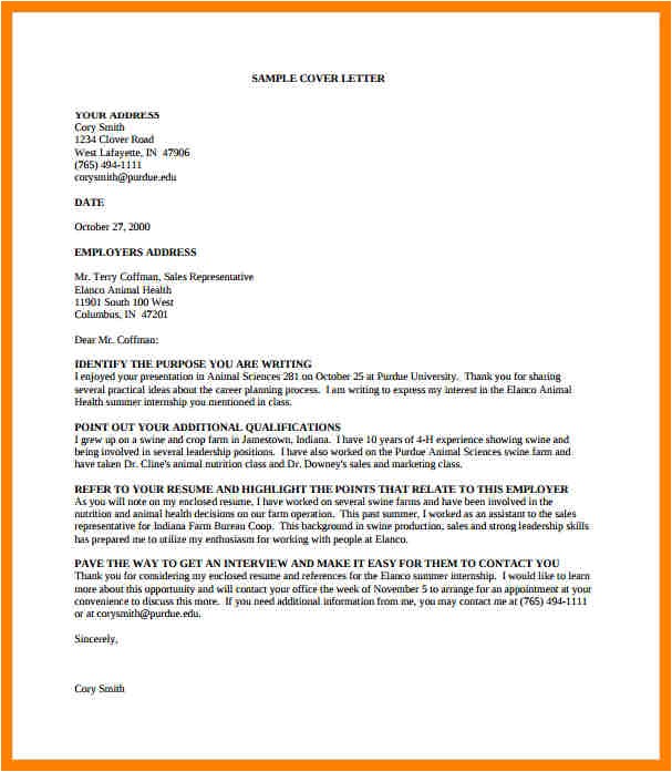 sample cover letter for sales representative