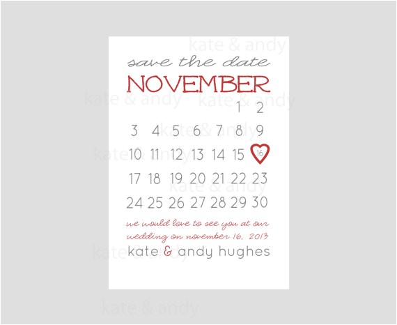save the date calendar template