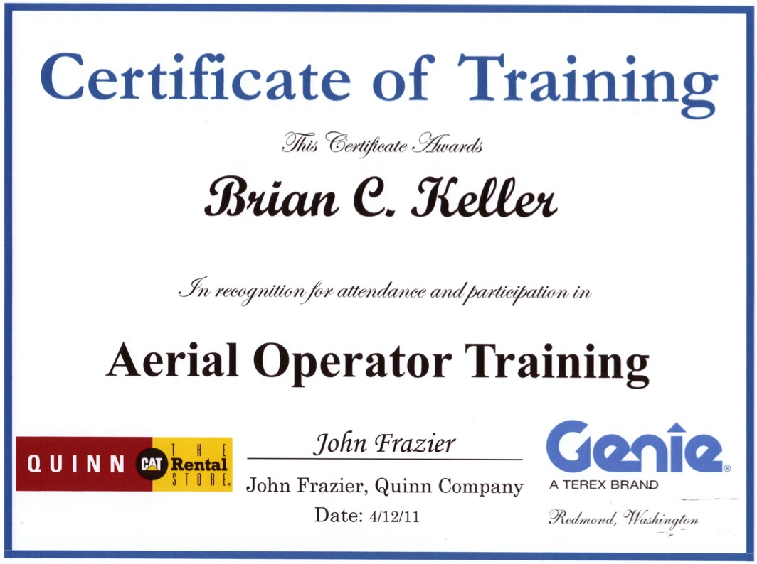 Scissor Lift Certification Card Template Uci sound Design Ironic No