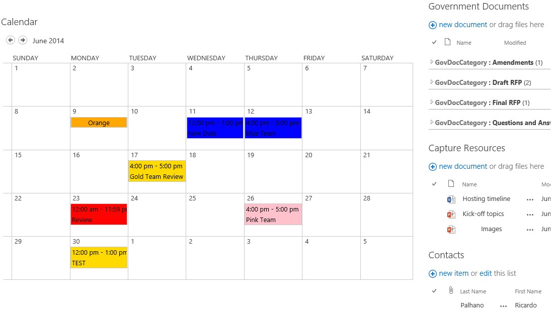 sharepoint calendar color coding