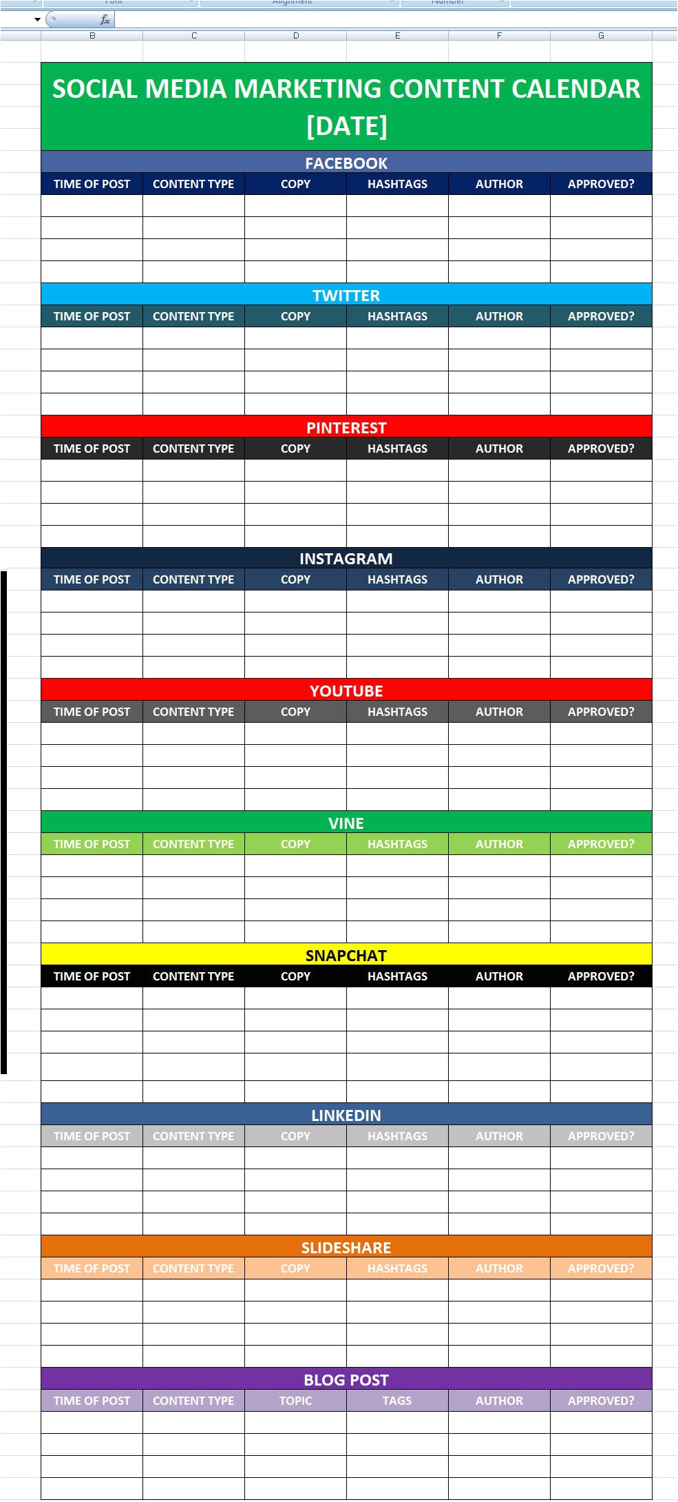 Social Media Editorial Calendar Template Excel social Media Calender Template Excel 2014 Editorial